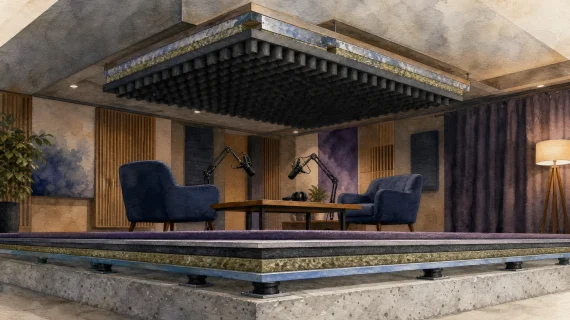 Peredam Suara Ceiling dan Floor untuk Ruang Podcast
