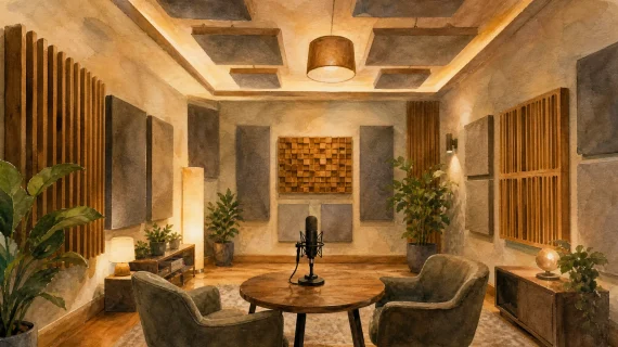 Ruang Podcast Profesional dengan Akustik Optimal